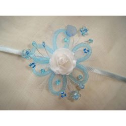 Csuklódísz fehér-vil.kék 