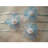 Csuklódísz fehér-vil.kék 