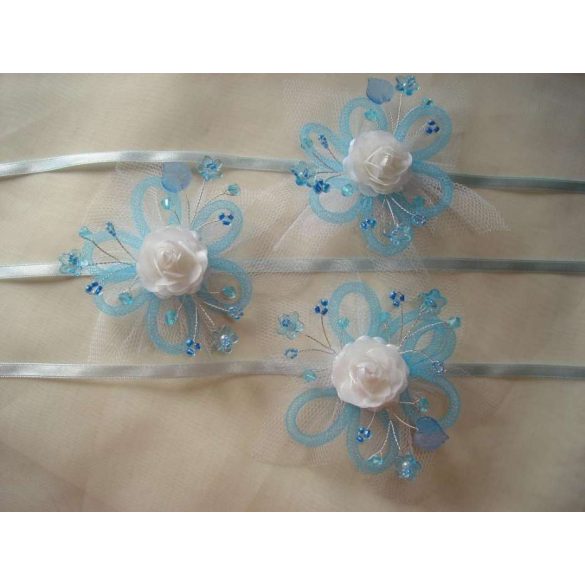 Csuklódísz fehér-vil.kék 