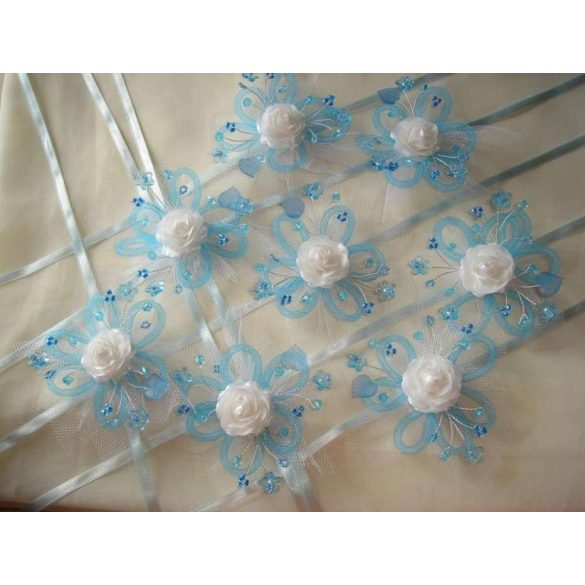 Csuklódísz fehér-vil.kék 