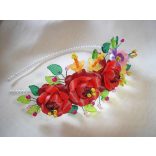 Kalocsai motívumos hajráf 