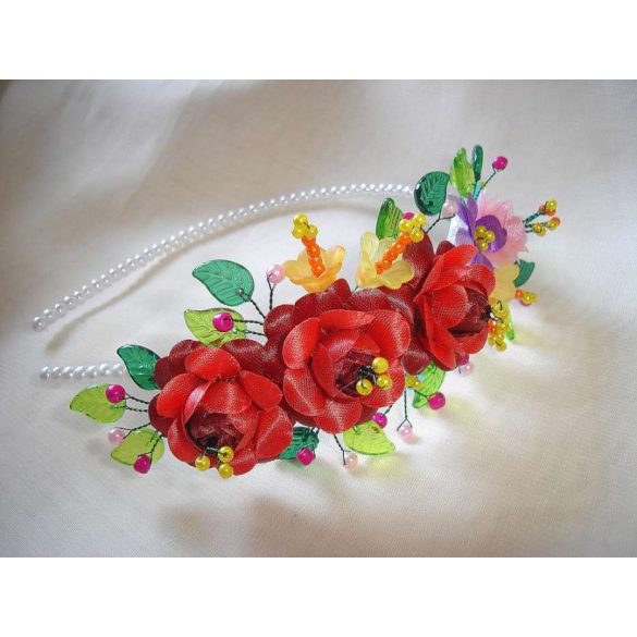 Kalocsai motívumos hajráf 