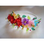 Kalocsai motívumos hajráf 