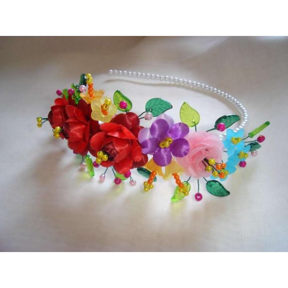 Kalocsai motívumos hajráf 