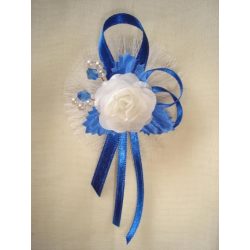 1" Bokréta, kitűző kir.kék-fehér 