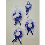 1" Bokréta, kitűző kir.kék-fehér 