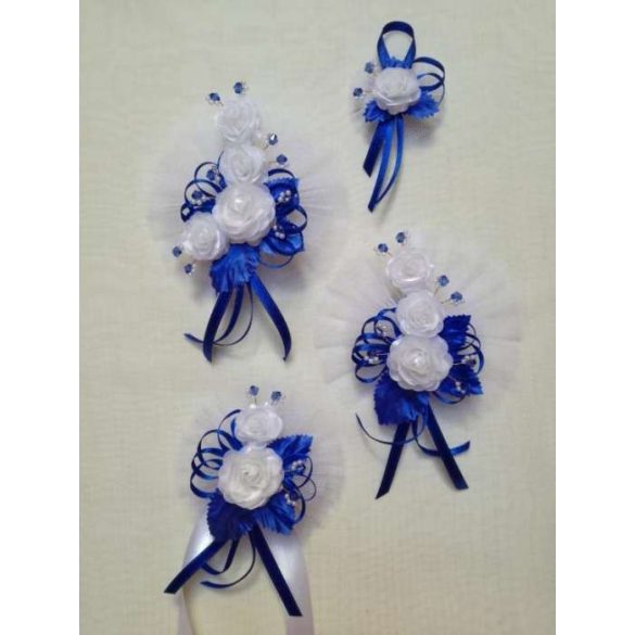 1" Bokréta, kitűző kir.kék-fehér 