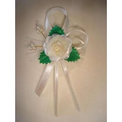 1" Bokréta, kitűző ekrü-zöld 