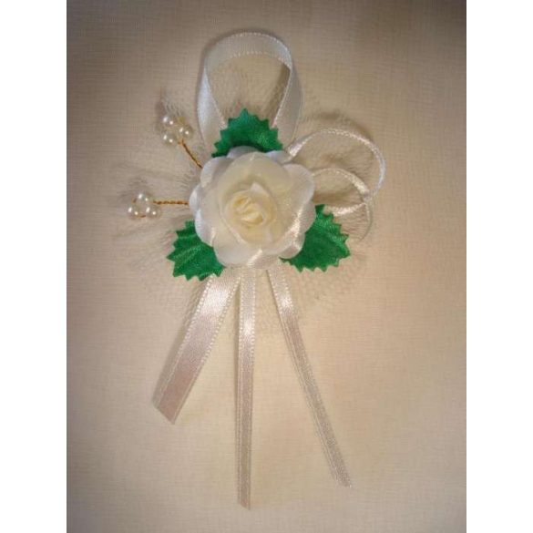 1" Bokréta, kitűző ekrü-zöld 