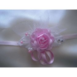 Csuklódísz rózsaszín-fehér 