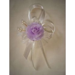 1" Bokréta, kitűző ekrü-lila 