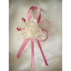 1" Bokréta, kitűző ekrü-mályva 