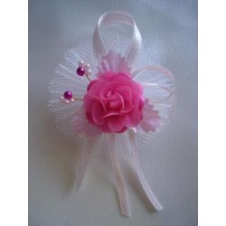 1" Bokréta, kitűző pink-rózsaszín 