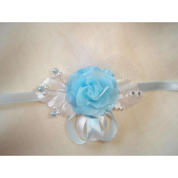 Csuklódísz fehér-vil.kék 