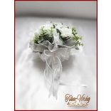 Fehér rózsás örök csokor 