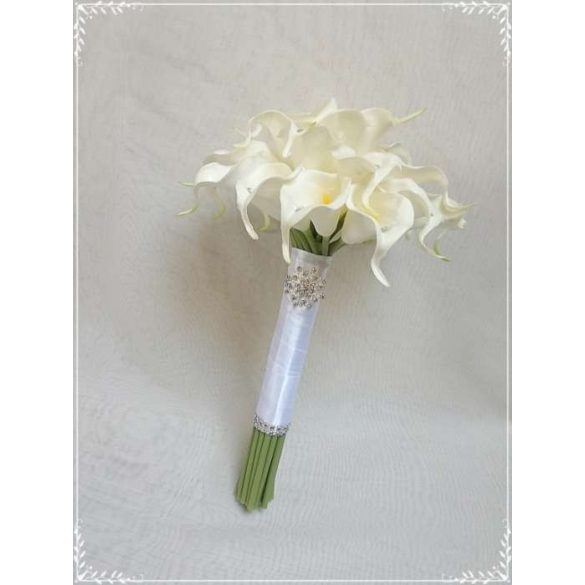 24 virágos Fehér Kála örök-csokor 