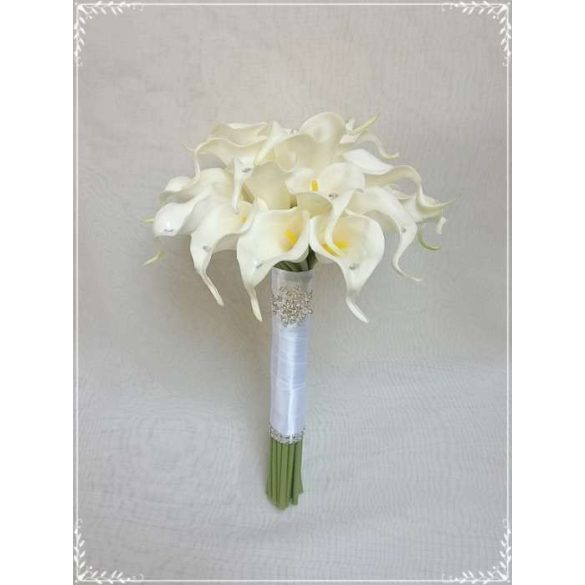 24 virágos Fehér Kála örök-csokor 