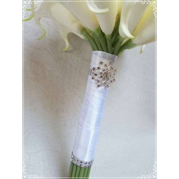 24 virágos Fehér Kála örök-csokor 