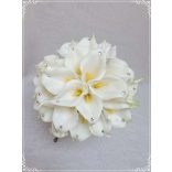 24 virágos Fehér Kála örök-csokor 