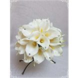 24 virágos Fehér Kála örök-csokor 