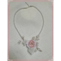 Menyasszonyi nyaklánc Fehér-púder 