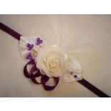 Csuklódísz ekrü-padlizsán 