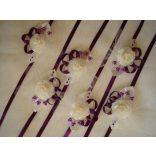 Csuklódísz ekrü-padlizsán 