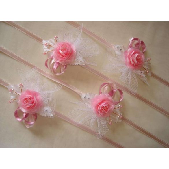 Csuklódísz rózsaszín-mályva-fehér 