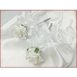 7 virágos 7 felé-szétrepülő dobócsokor fehér-rózsából 