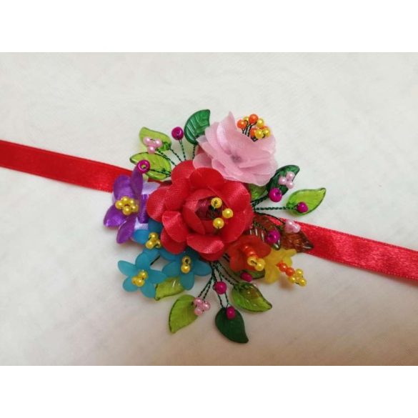 Kalocsai motívumos csuklódísz 