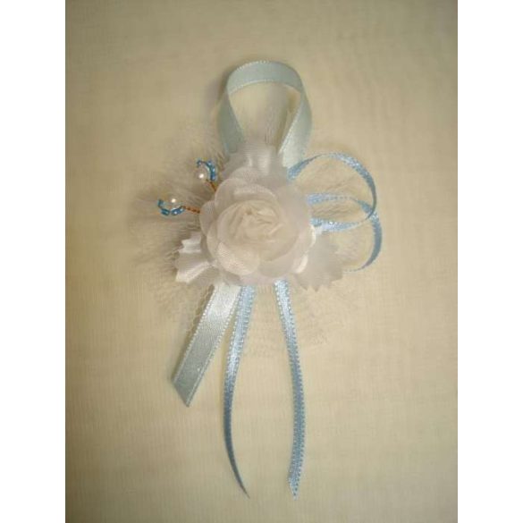 1" Bokréta, kitűző fehér-vil.kék 