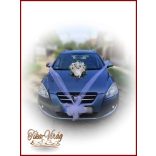 Puder rózsás-fehér orchideás örök autódísz 