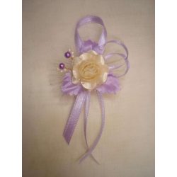 1" Bokréta, kitűző ekrü-lila 