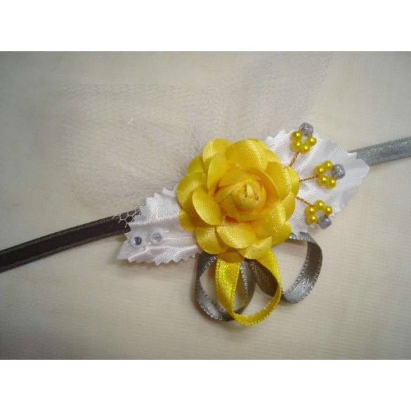 Csuklódísz sárga-fehér-grafit 