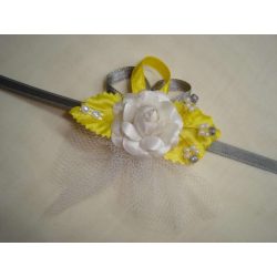 Csuklódísz sárga-fehér-grafit