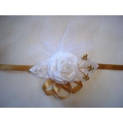 Csuklódísz fehér-arany 