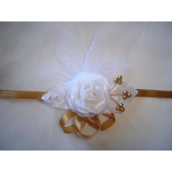 Csuklódísz fehér-arany 