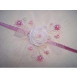 Csuklódísz fehér-rózsaszín 