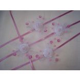 Csuklódísz fehér-rózsaszín 