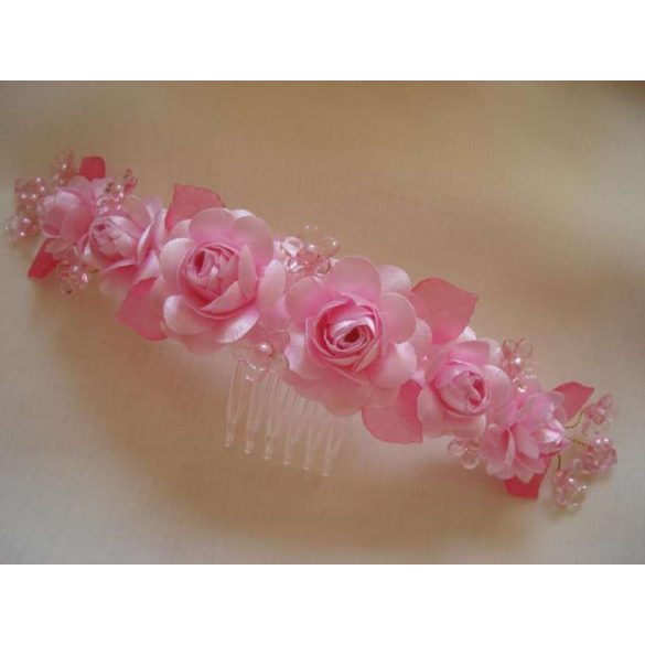 Rózsaszín fejdísz 