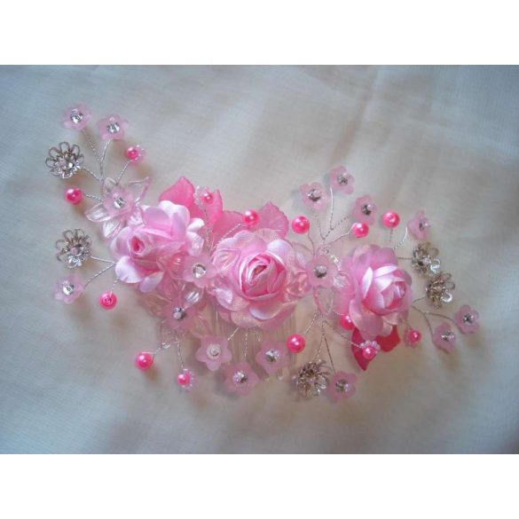 Rózsaszín fejdísz 