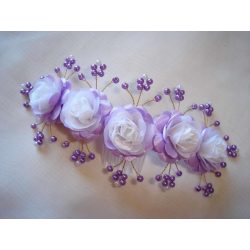 Lila-fehér fejdísz 