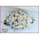 Barack-türkiz örök-asztaldísz 