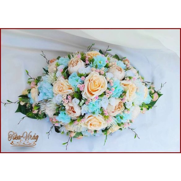 Barack-türkiz örök-asztaldísz 