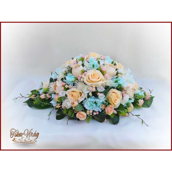 Barack-türkiz örök-asztaldísz 