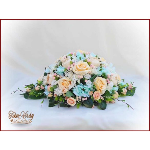 Barack-türkiz örök-asztaldísz 