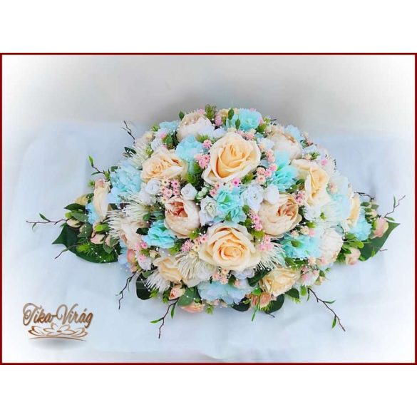 Barack-türkiz örök-asztaldísz 