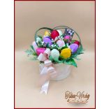 16 szál vegyes tulipánokból áll szappanvirág-box 