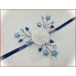 Csuklódísz fehér-párizskék 