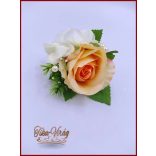 Barack rózsás esküvői örökcsokor kitűzővel 